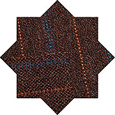 4001104 Lijnwaad bruin blauw gestreept nog 50 cm