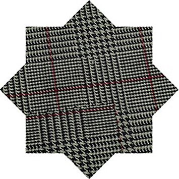 1100201 Lijnwaad ruit grijs zwart rood