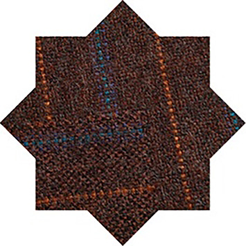 4001104 Lijnwaad bruin blauw gestreept nog 50 cm